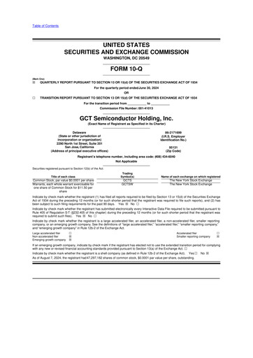 Thumbnail GCT Semiconductor 10-Q Quarterly Report FY2024 