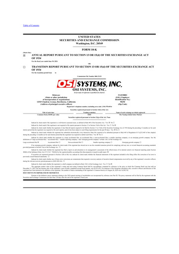 Thumbnail OSI Systems
 10-K Annual Report 2024