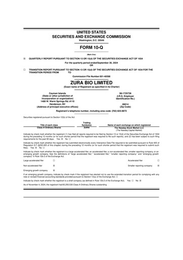 Thumbnail Zura Bio 10-Q Quarterly Report FY2024 