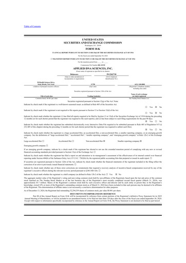 Thumbnail Applied DNA Sciences
 10-K Annual Report 