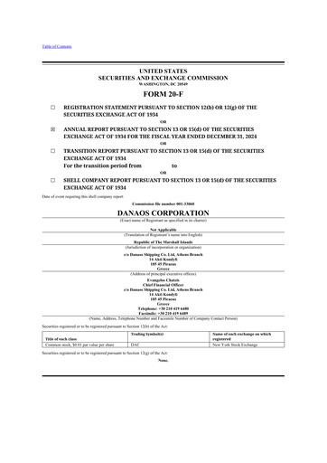 Thumbnail Danaos 20-F Annual Report 2024