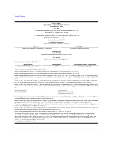 Thumbnail Monogram Orthopaedics 10-K Annual Report 2024