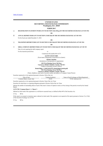 Thumbnail Austin Gold 20-F Annual Report 2024