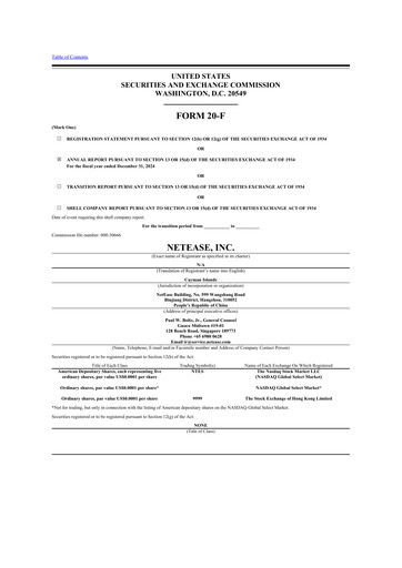 Thumbnail NetEase 20-F Annual Report 2024