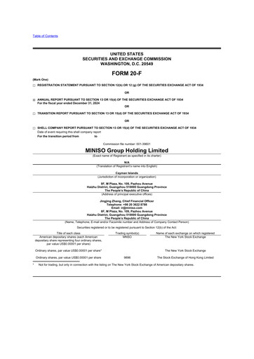 Thumbnail MINISO Group 20-F Annual Report 2024