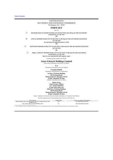 Thumbnail Atour Lifestyle 20-F Annual Report 2024