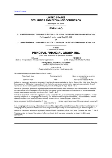 Thumbnail Principal Financial Group 10-Q Quarterly Report FY2025 