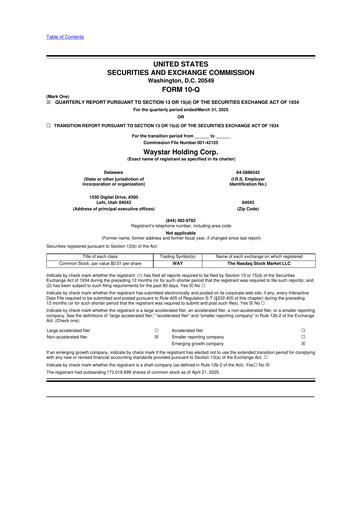 Thumbnail Waystar 10-Q Quarterly Report FY2025 