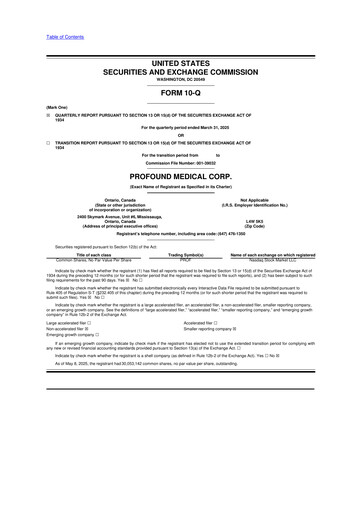 Miniature Profound Medical 10-Q Rapport trimestriel 2025 