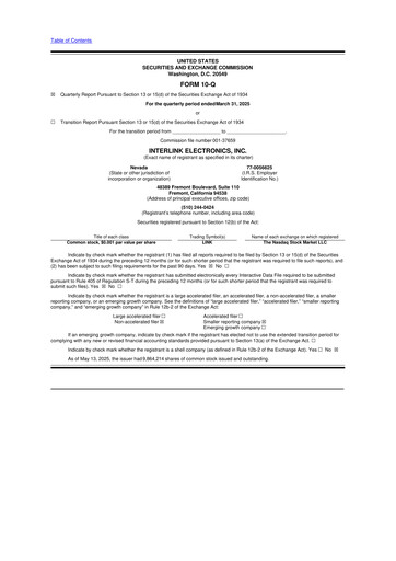 Thumbnail Interlink Electronics 10-Q Quarterly Report FY2025 