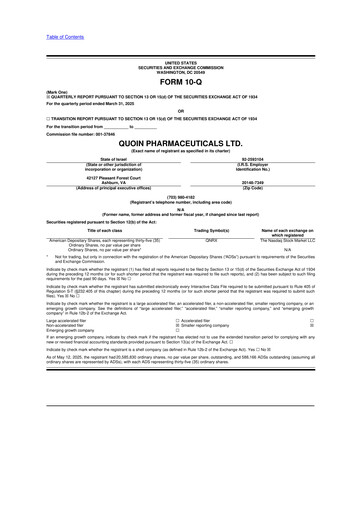 Thumbnail Quoin Pharmaceuticals 10-Q Quarterly Report FY2025 