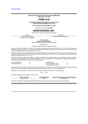 Thumbnail NanoViricides 10-Q Quarterly Report FY2025 