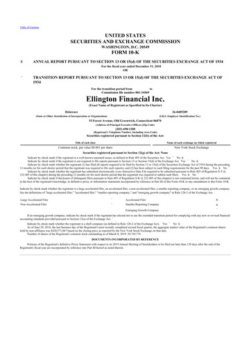 Thumbnail Ellington Financial
 10-K Annual Report 2018
