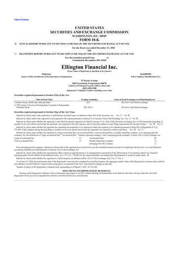 Thumbnail Ellington Financial
 10-K Annual Report 2020