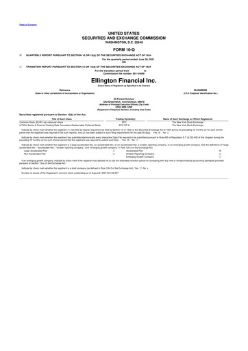 Thumbnail Ellington Financial
 10-Q Quarterly Report FY2021 