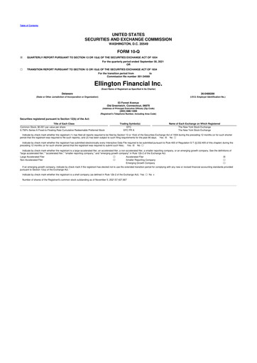 Thumbnail Ellington Financial
 10-Q Quarterly Report FY2021 