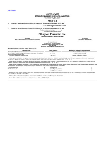 Thumbnail Ellington Financial
 10-Q Quarterly Report FY2022 