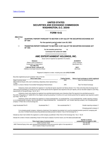 Thumbnail AMC Entertainment 10-Q Quarterly Report FY2023 