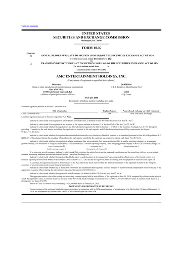 Thumbnail AMC Entertainment 10-K Annual Report 2024