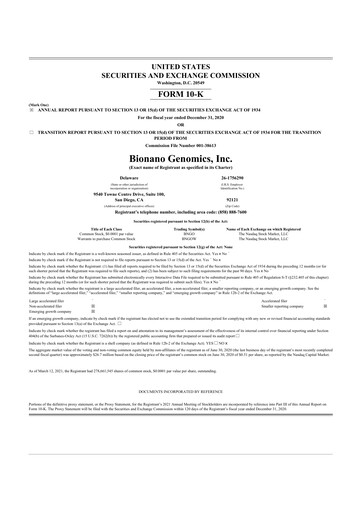 Thumbnail Bionano Genomics
 10-K Annual Report 2020