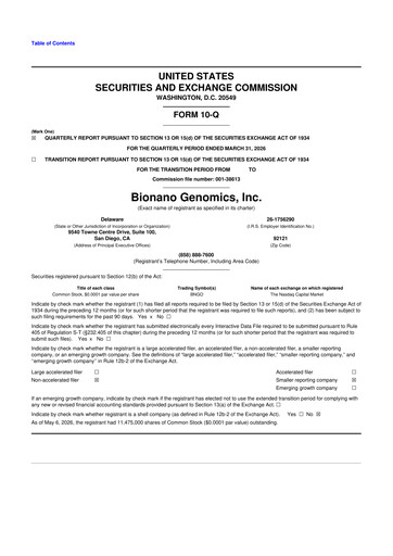 Thumbnail Bionano Genomics
 10-Q Quarterly Report FY 