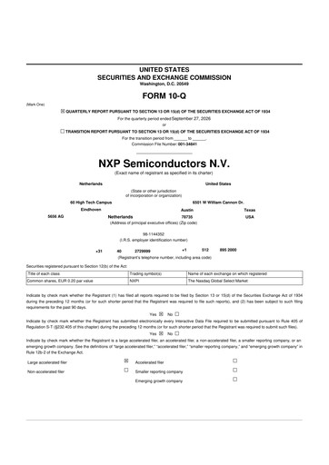 Thumbnail NXP Semiconductors 10-Q Quarterly Report FY2026 Q3