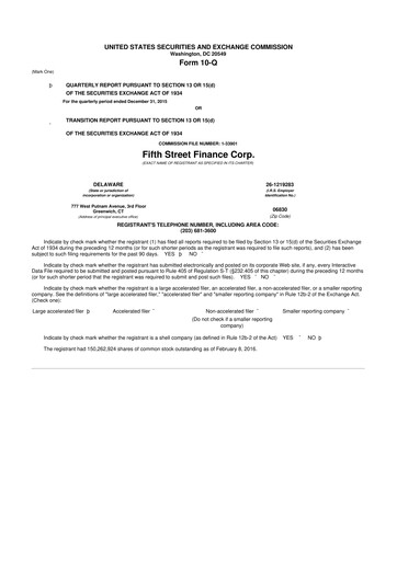 Thumbnail Oaktree Specialty Lending Corporation 10-Q Quarterly Report FY 