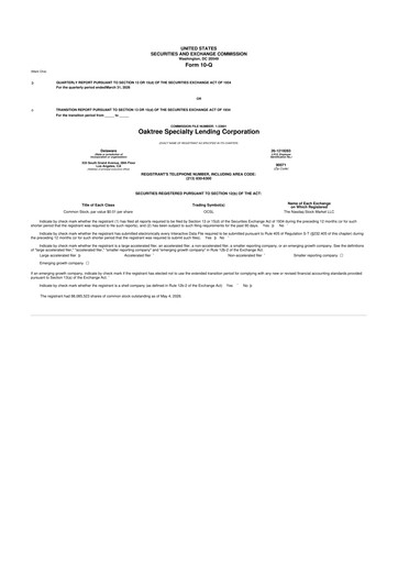 Thumbnail Oaktree Specialty Lending Corporation 10-Q Quarterly Report FY2026 