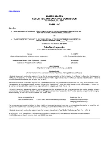 Thumbnail EchoStar 10-Q Quarterly Report FY2017 