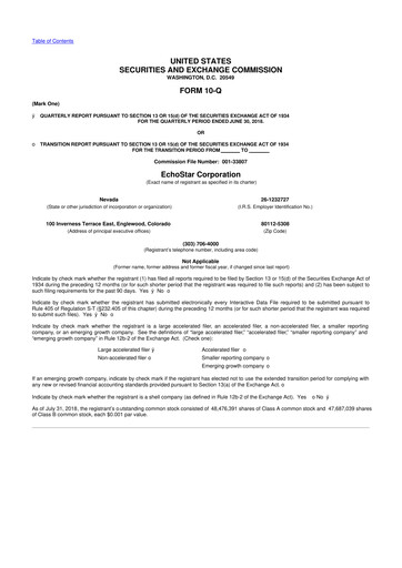 Thumbnail EchoStar 10-Q Quarterly Report FY2018 