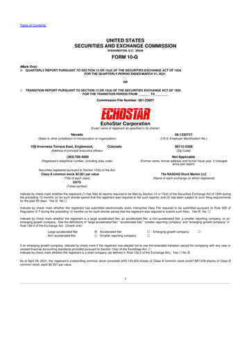 Thumbnail EchoStar 10-Q Quarterly Report FY2021 