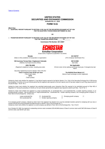 Thumbnail EchoStar 10-Q Quarterly Report FY2022 