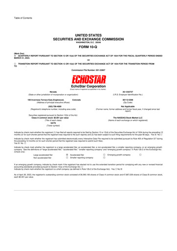 Thumbnail EchoStar 10-Q Quarterly Report FY2023 