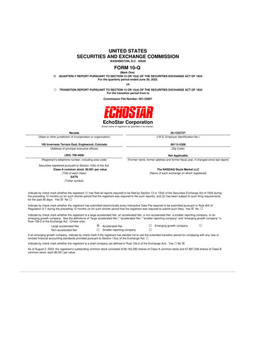 Thumbnail EchoStar 10-Q Quarterly Report FY2023 