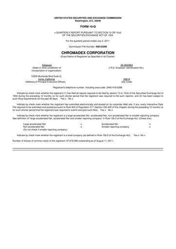 Thumbnail Niagen Bioscience 10-Q Quarterly Report FY2011 