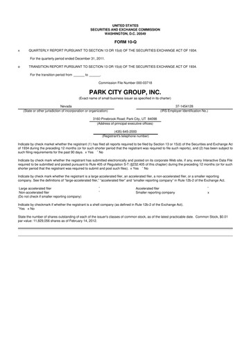 Thumbnail ReposiTrak 10-Q Quarterly Report FY2011 