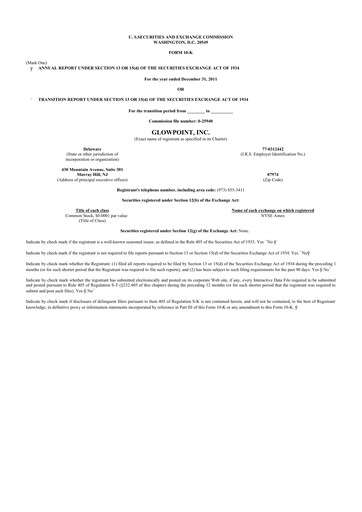 Thumbnail Oblong 10-K Annual Report 2011