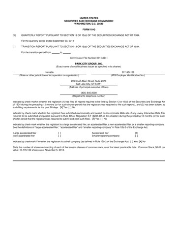 Thumbnail ReposiTrak 10-Q Quarterly Report FY2015 