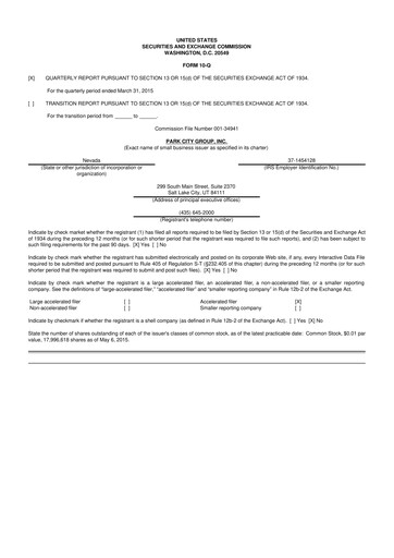 Thumbnail ReposiTrak 10-Q Quarterly Report FY2015 