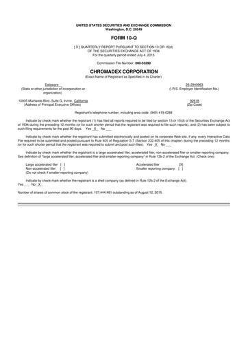 Thumbnail Niagen Bioscience 10-Q Quarterly Report FY2015 