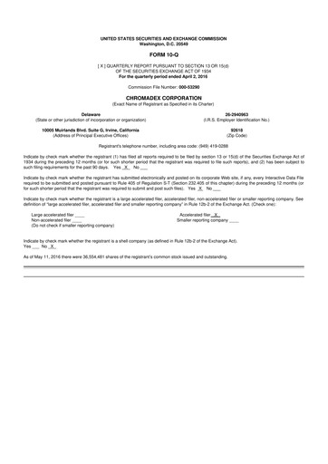 Thumbnail Niagen Bioscience 10-Q Quarterly Report FY2016 