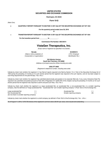Thumbnail VistaGen Therapeutics
 10-Q Quarterly Report FY2016 