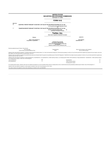 Thumbnail Twitter 10-Q Quarterly Report FY2021 