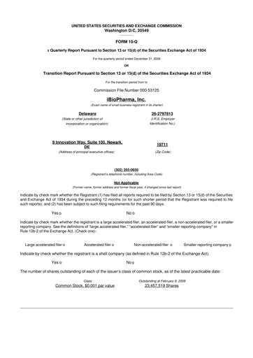Thumbnail iBio 10-Q Quarterly Report FY 
