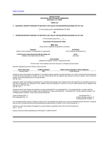 Thumbnail iBio 10-Q Quarterly Report FY2025 