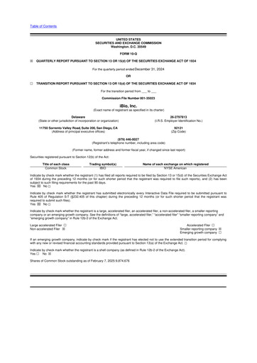 Thumbnail iBio 10-Q Quarterly Report FY2025 