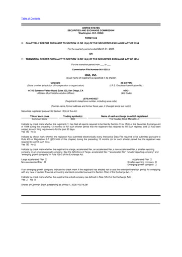 Thumbnail iBio 10-Q Quarterly Report FY2025 