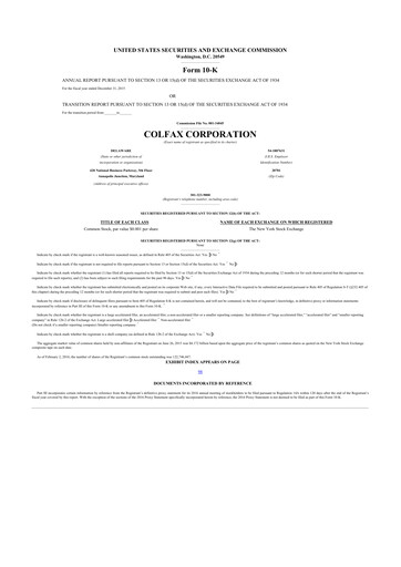 Miniature Enovis 10-K Rapport annuel 2015