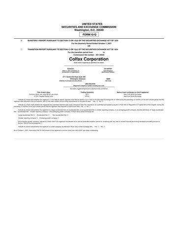 Miniature Enovis 10-Q Rapport trimestriel 2021 