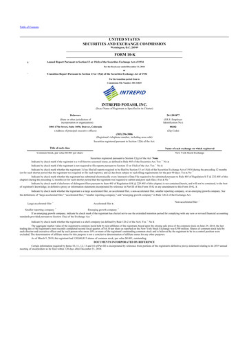 Thumbnail Intrepid Potash
 10-K Annual Report 2018